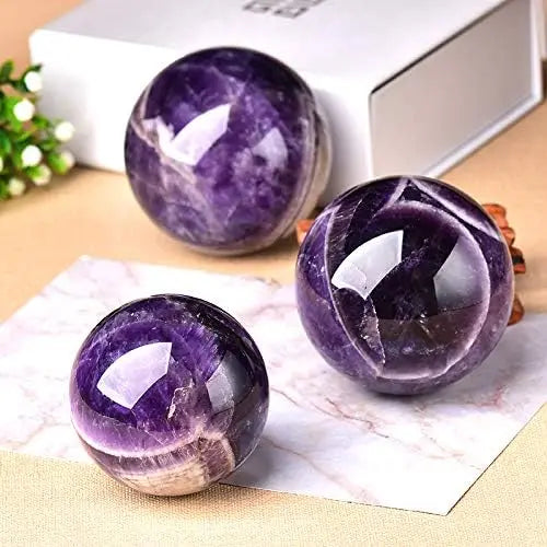 Natural Dream Amethyst Ball Polished Globe Home Decor HOME & KITCHEN