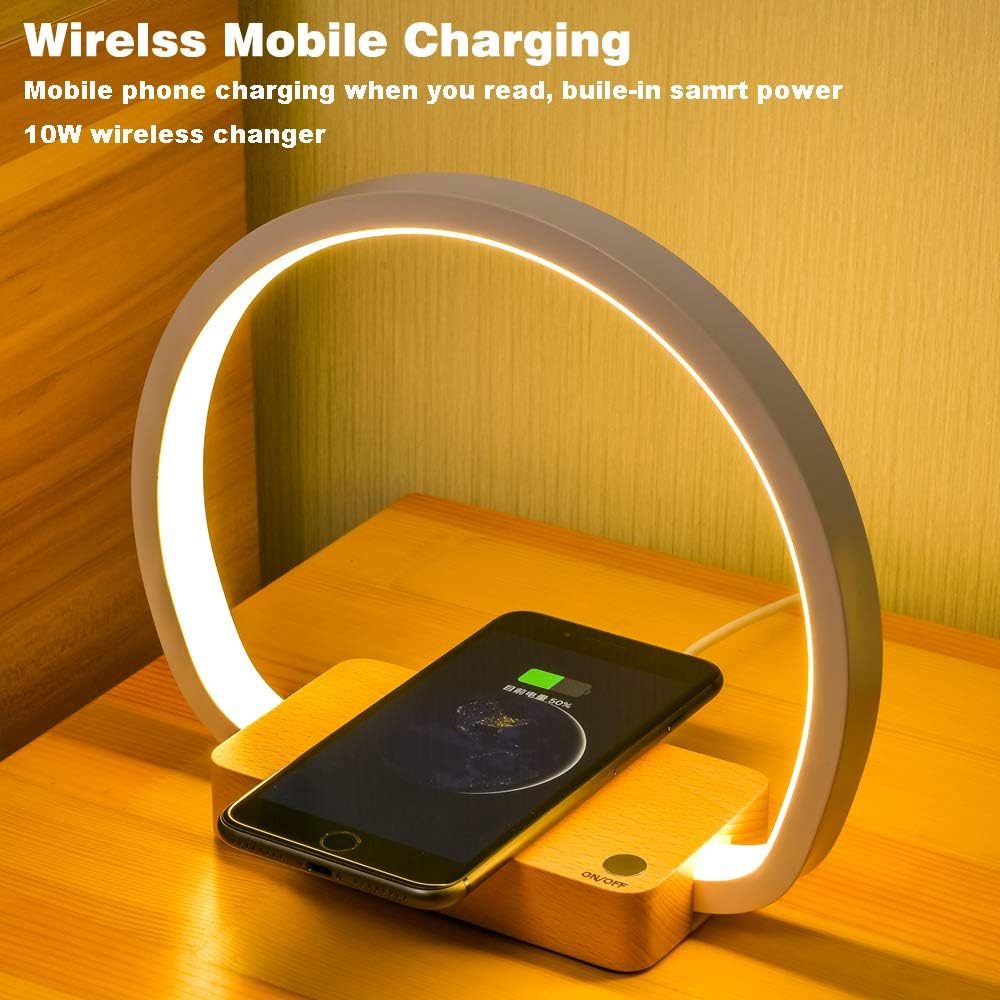 Reading Table Lamp With Wireless Charging HOME & KITCHEN