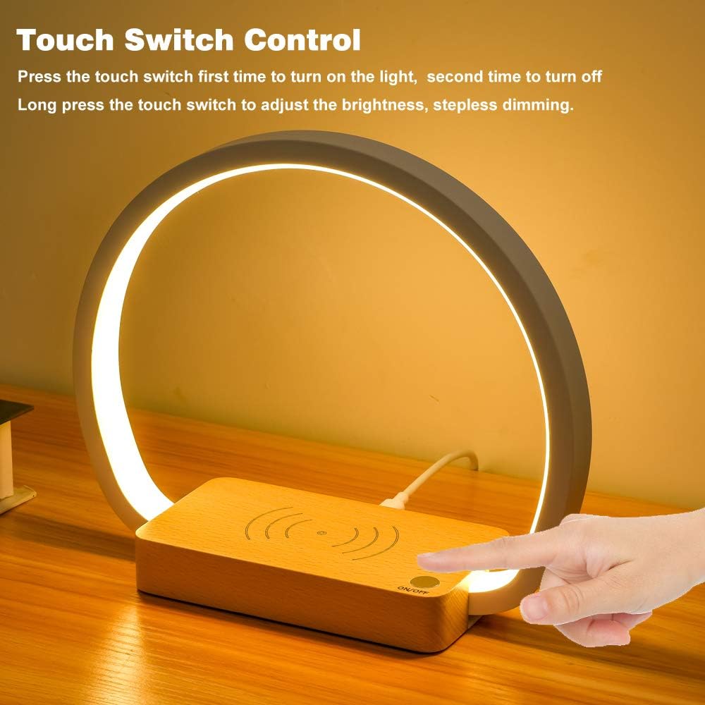 Reading Table Lamp With Wireless Charging HOME & KITCHEN