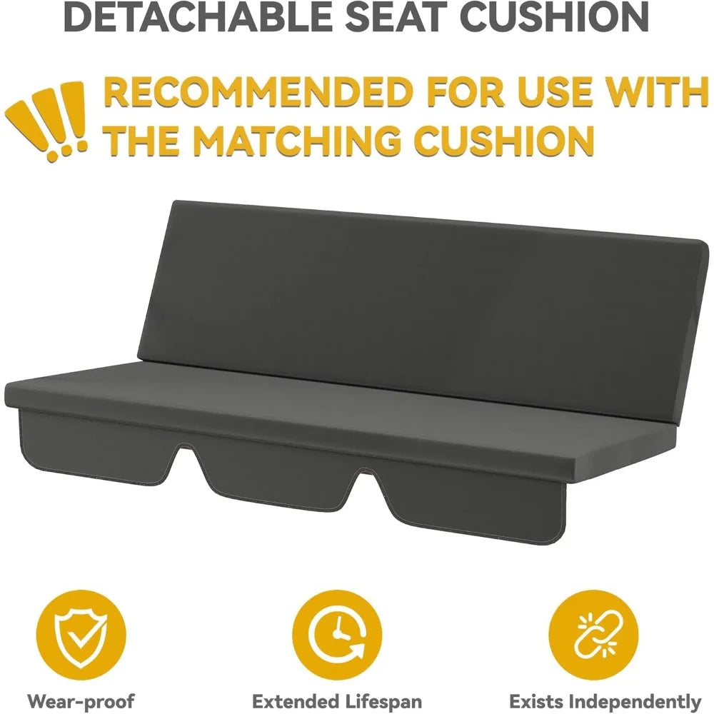 Adjustable Canopy Outside Swing Bench Solee Grow