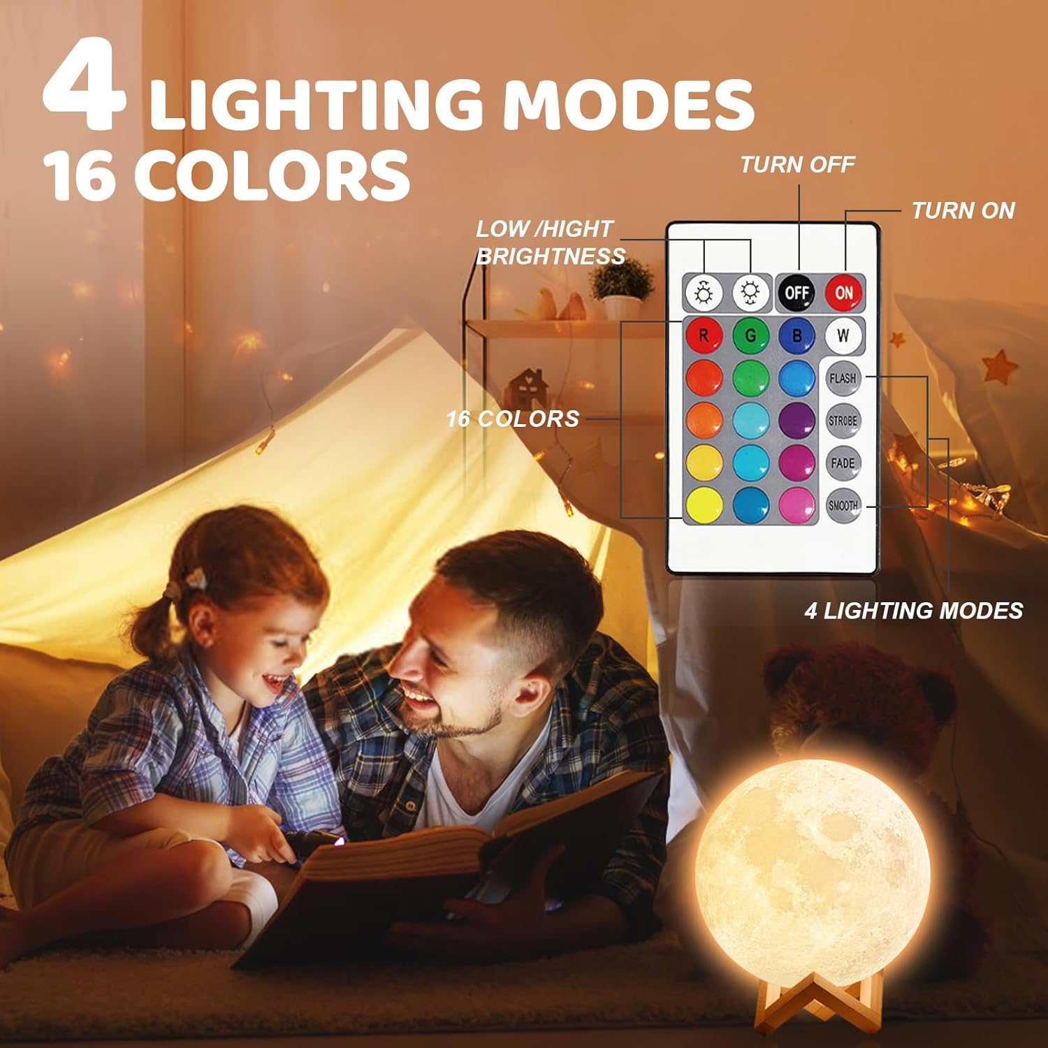 3D Print Moon Lamp HOME & KITCHEN