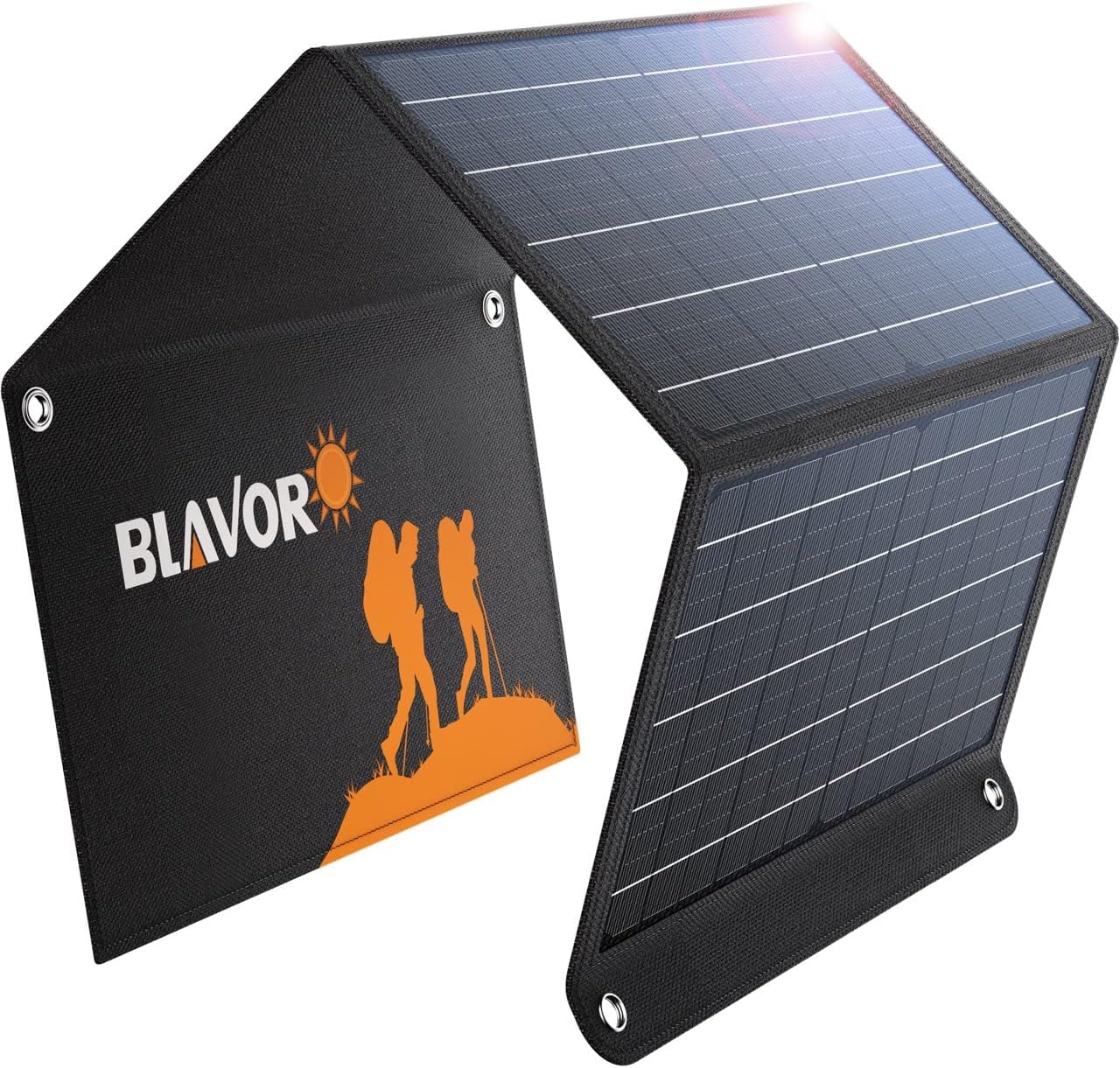 Foldable Solar Panel Charger with USB-C & USB-A Outputs HOME & KITCHEN