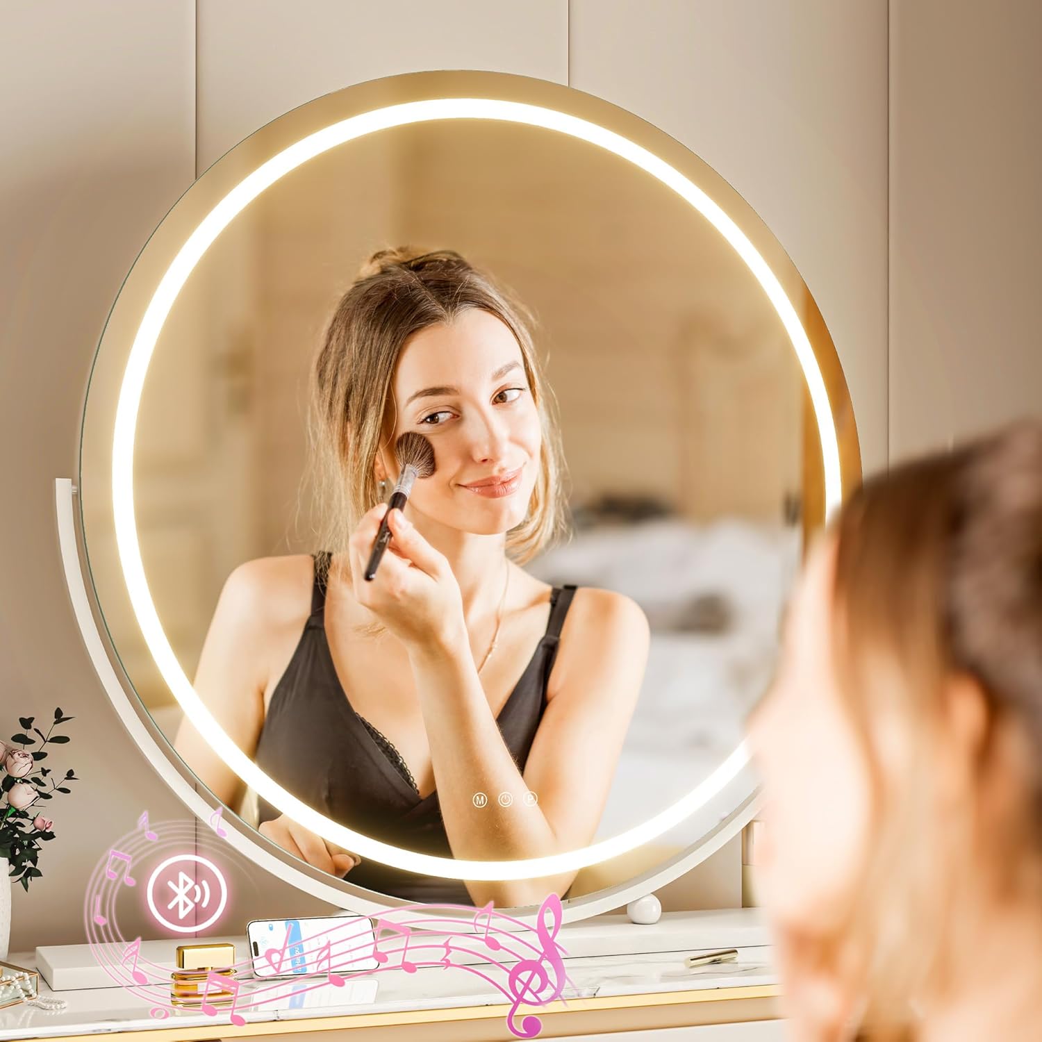 Smart Touch LED Vanity Mirror with Lights HOME & KITCHEN