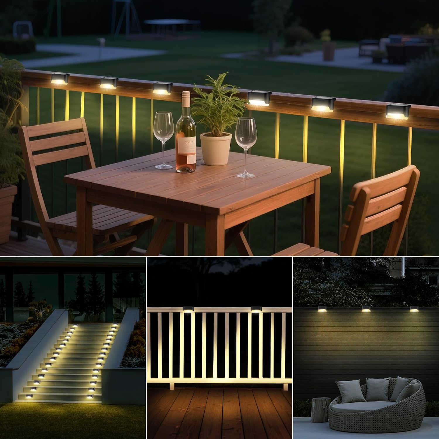 US’s #1 Rated Waterproof Solar Deck, Stair, Wall, Balcony, Garden Light Solee Grow
