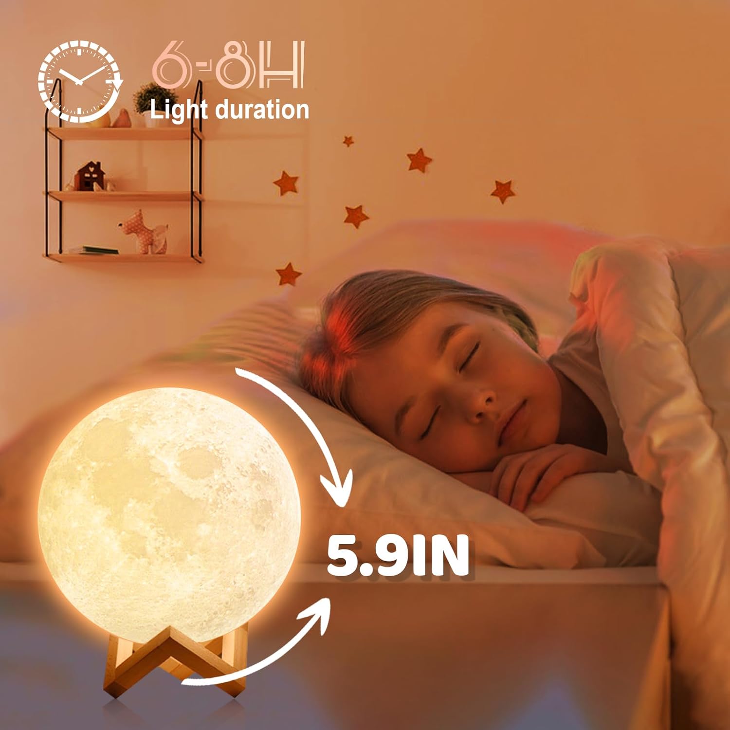 3D Print Moon Lamp HOME & KITCHEN