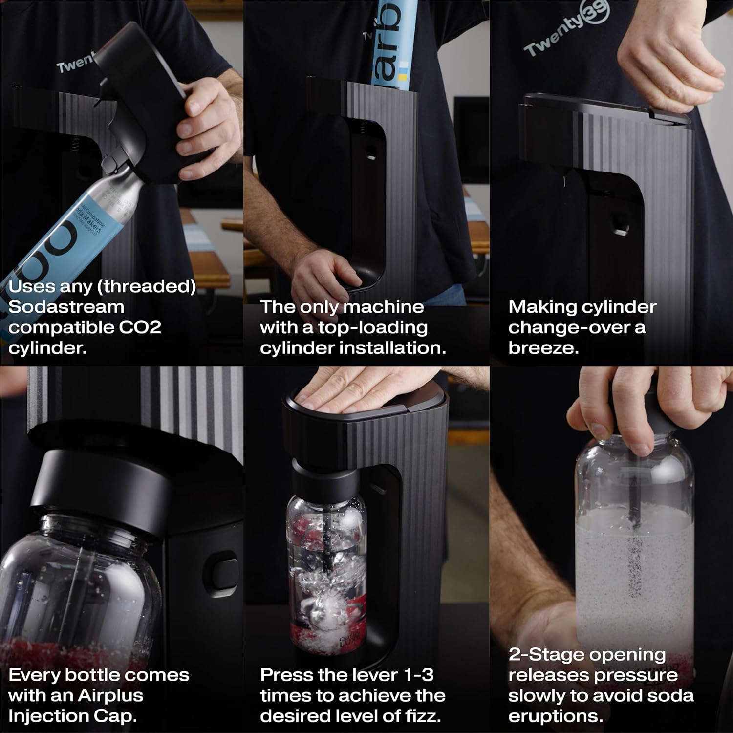 Premium Metal Sparkling Beverage Maker Machine HOME & KITCHEN