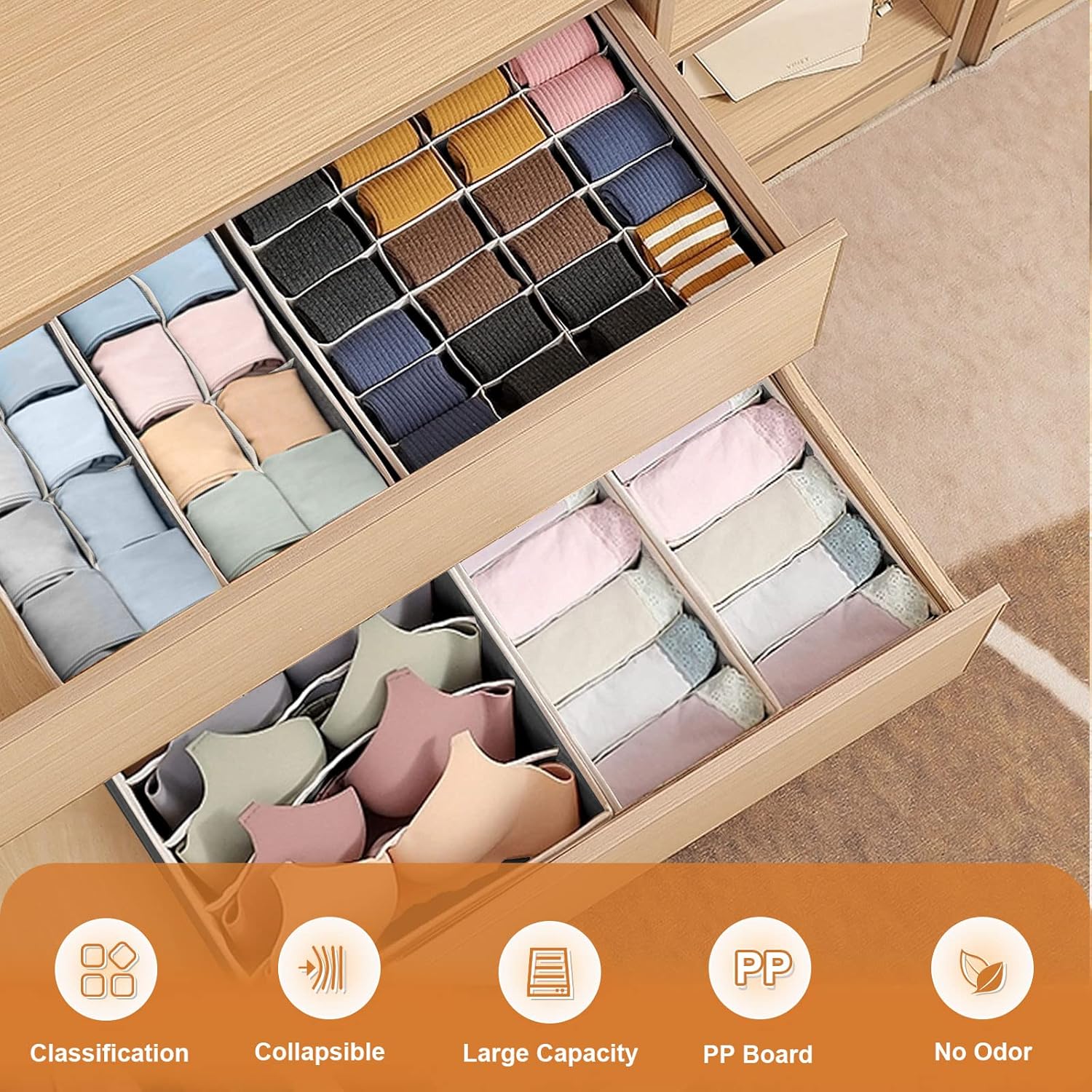 Wardrobe Undergarments Organizer and Storage Box HOME & KITCHEN
