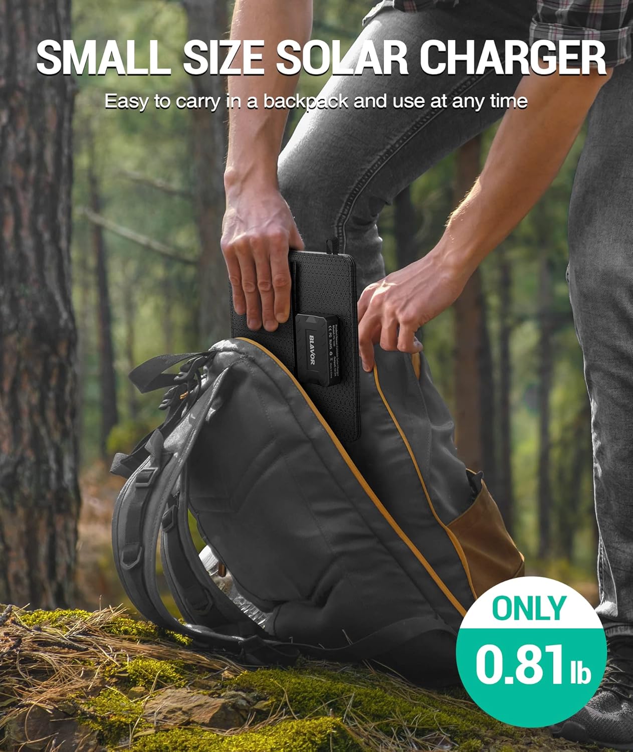 Foldable Solar Panel Charger with USB-C & USB-A Outputs HOME & KITCHEN