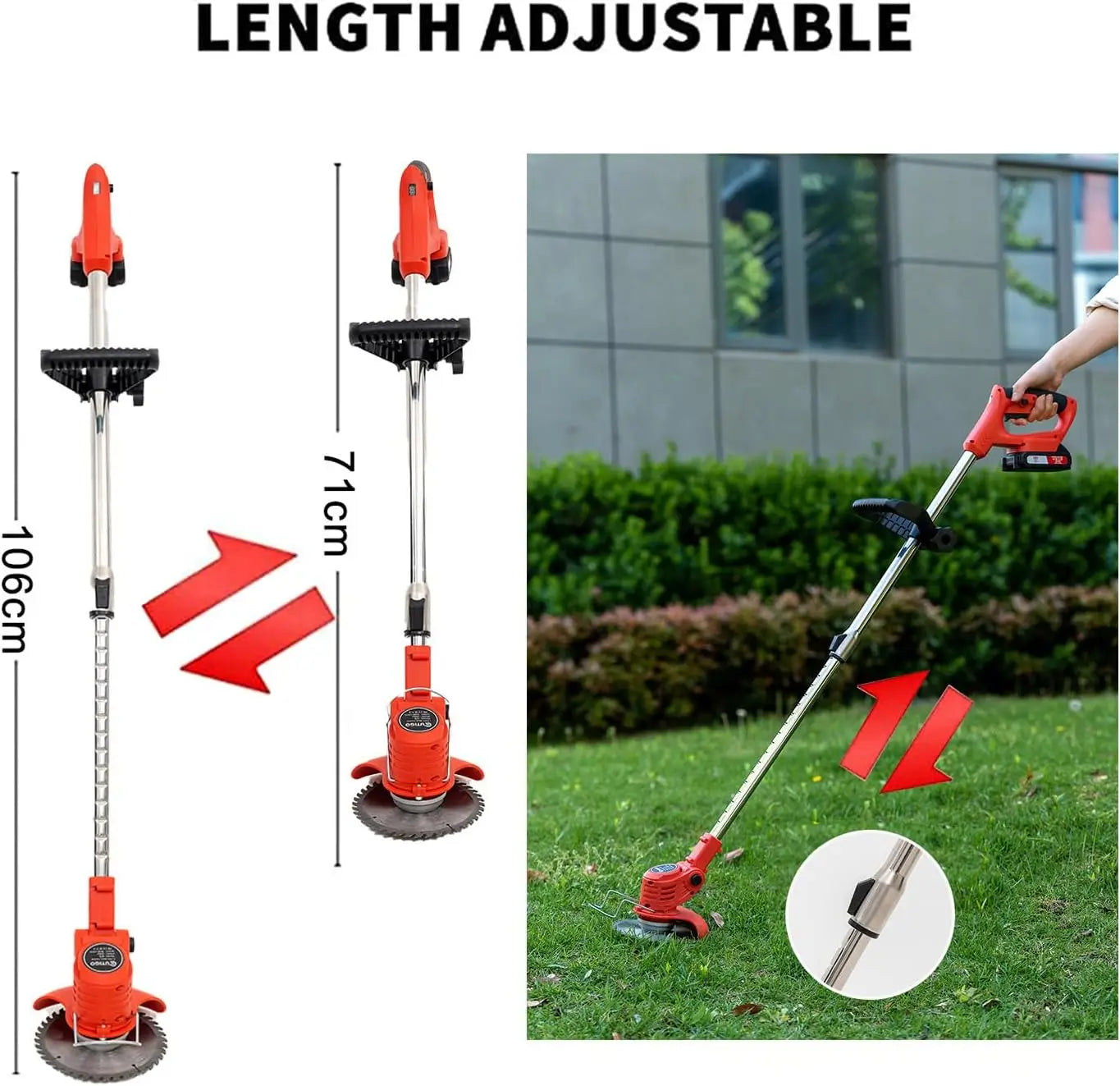4-in-1 Cordless Mower, Trimmer, Edger (+2 FREE Batteries) Outdoor Tool Box