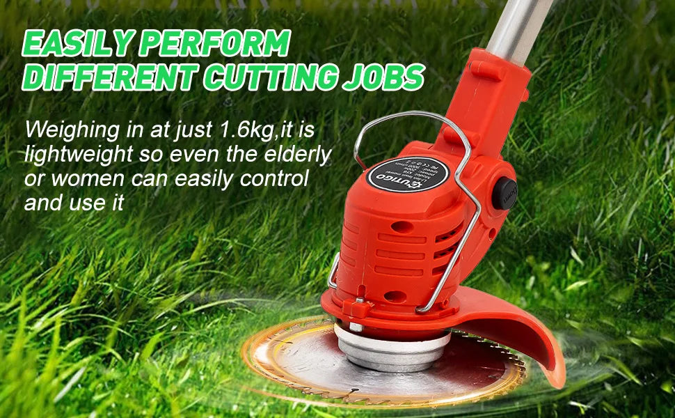 4-in-1 Cordless Mower, Trimmer, Edger (+2 FREE Batteries) Outdoor Tool Box
