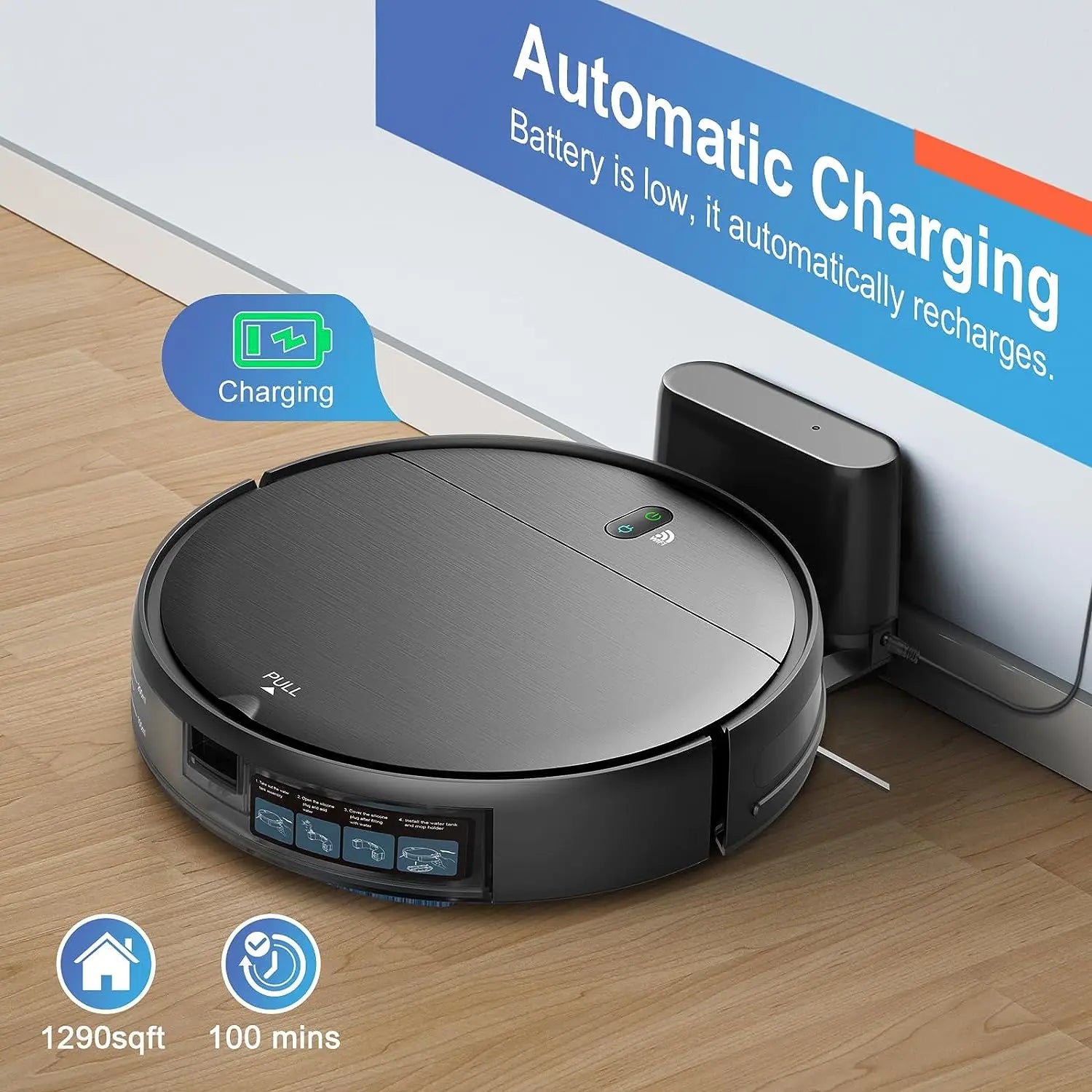 Robot Vacuum Cleaner 4500Pa Smart Home Sweeper Cleaning Machine HOME & KITCHEN