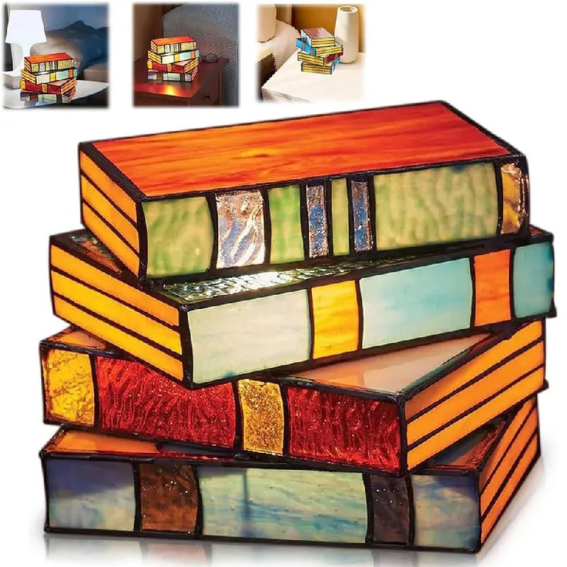 Stacked Books Lamp HOME & KITCHEN