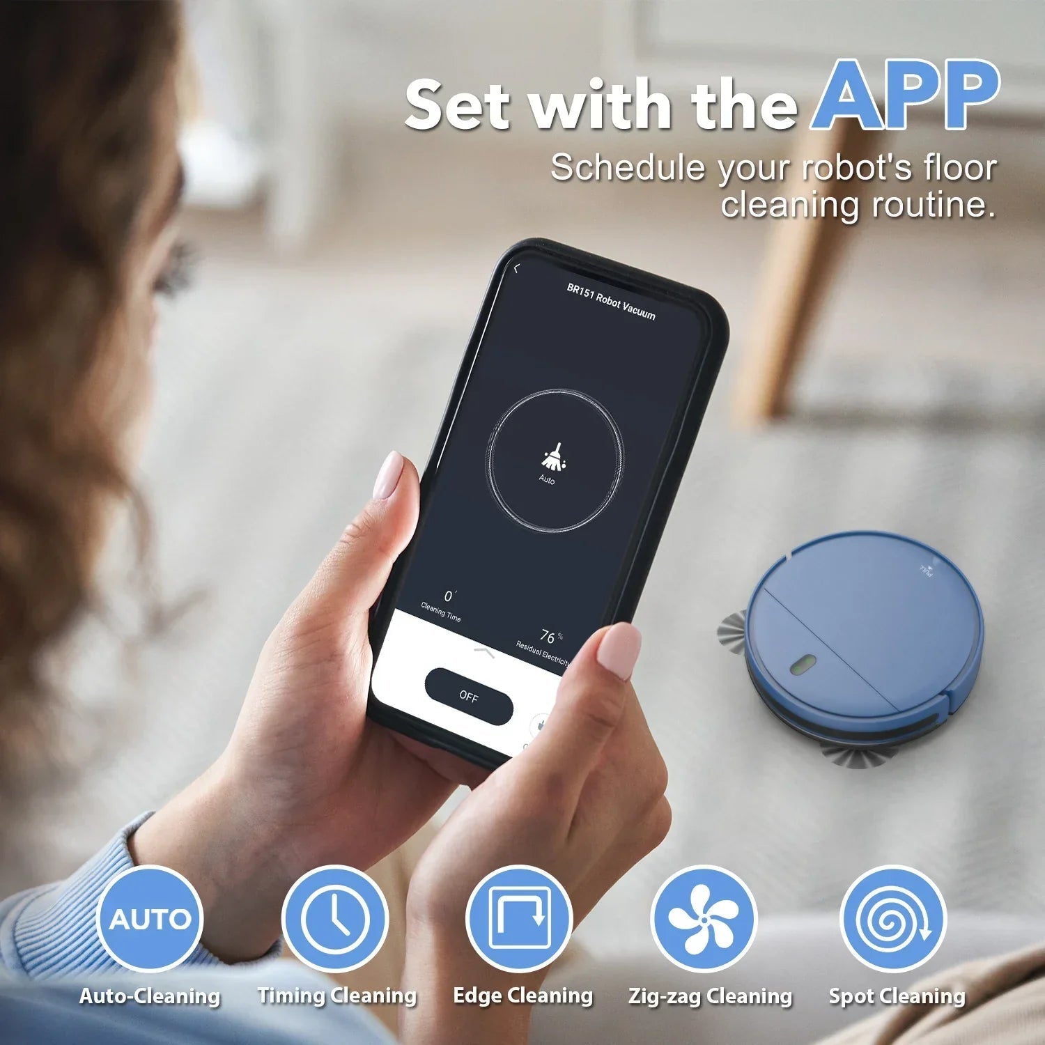Robot Vacuum Cleaner 4500Pa Smart Home Sweeper Cleaning Machine HOME & KITCHEN