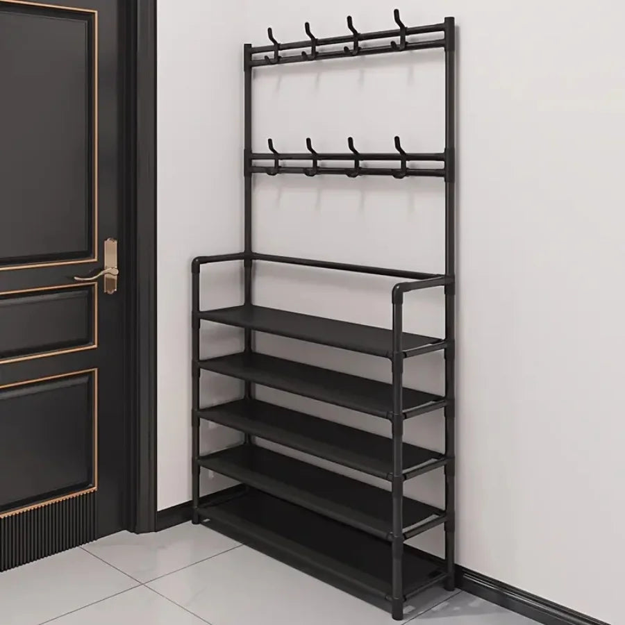 Multifunctional 5-Tier Shoe Rack and clothes hanger Solee Grow