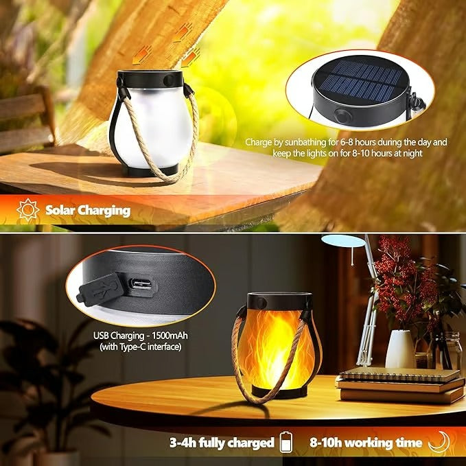 Dancing flame Solar Lantern Outdoor Lights Solee Grow