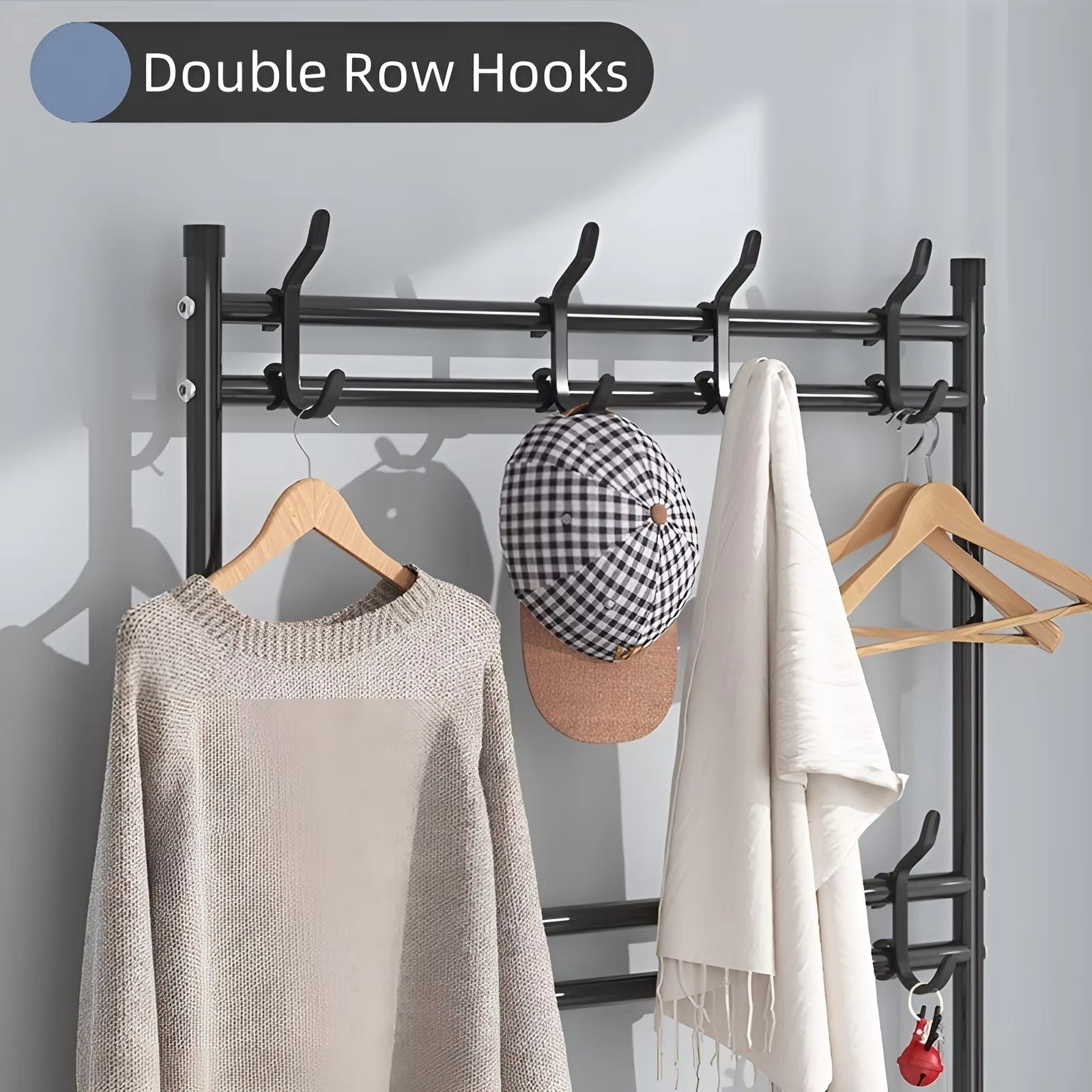 Clothes Hanger & Multi-Layer Shoe Storage Rack HOME & KITCHEN