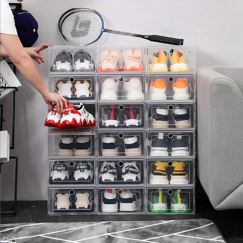 6 Pack Transparent shoe box shoes organizers Solee Grow