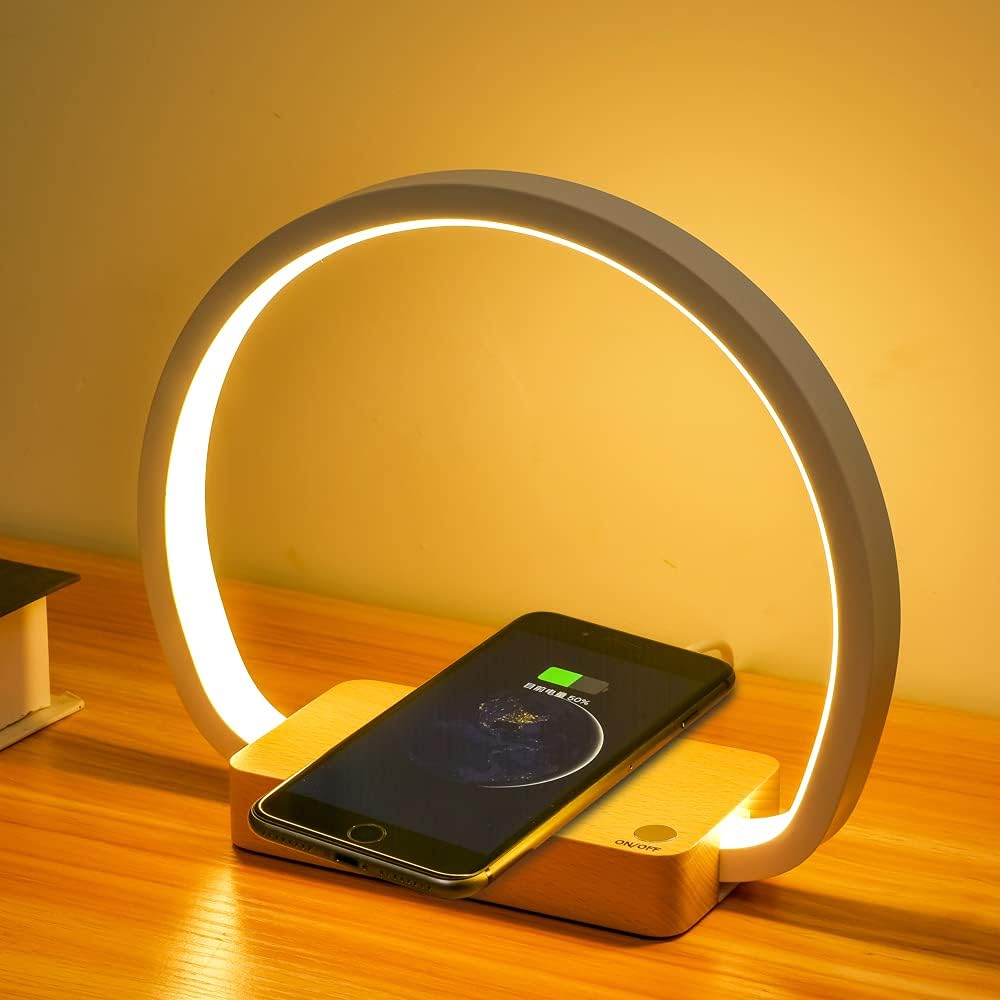 Reading Table Lamp With Wireless Charging HOME & KITCHEN
