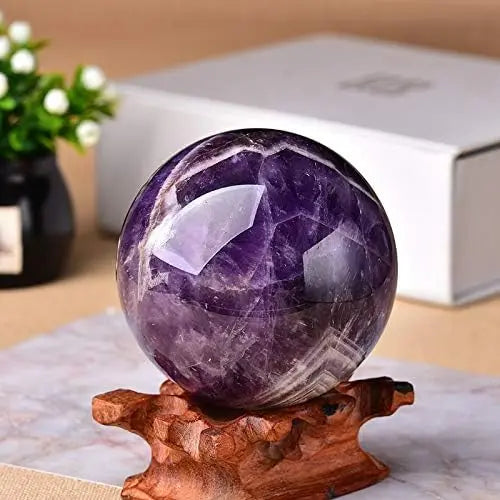 Natural Dream Amethyst Ball Polished Globe Home Decor HOME & KITCHEN