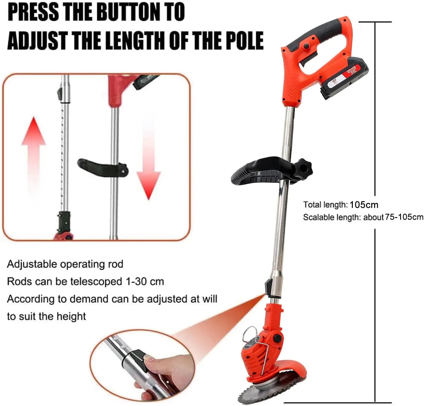 4-in-1 Cordless Mower, Trimmer, Edger (+2 FREE Batteries) Outdoor Tool Box
