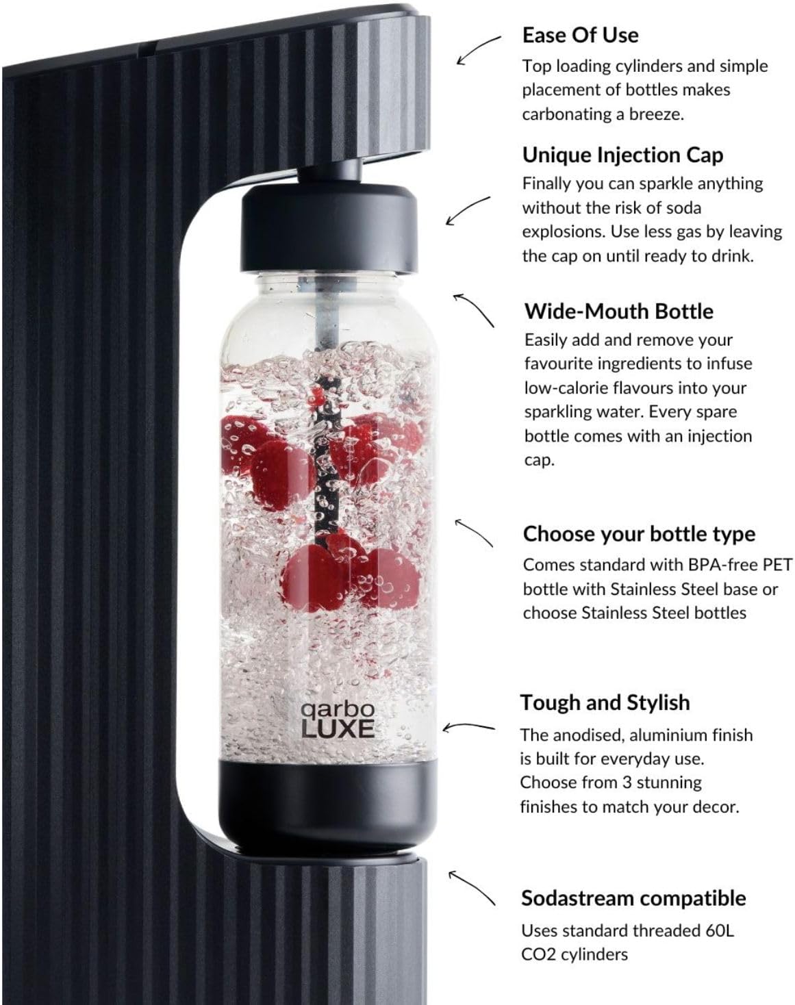 Premium Metal Sparkling Beverage Maker Machine HOME & KITCHEN