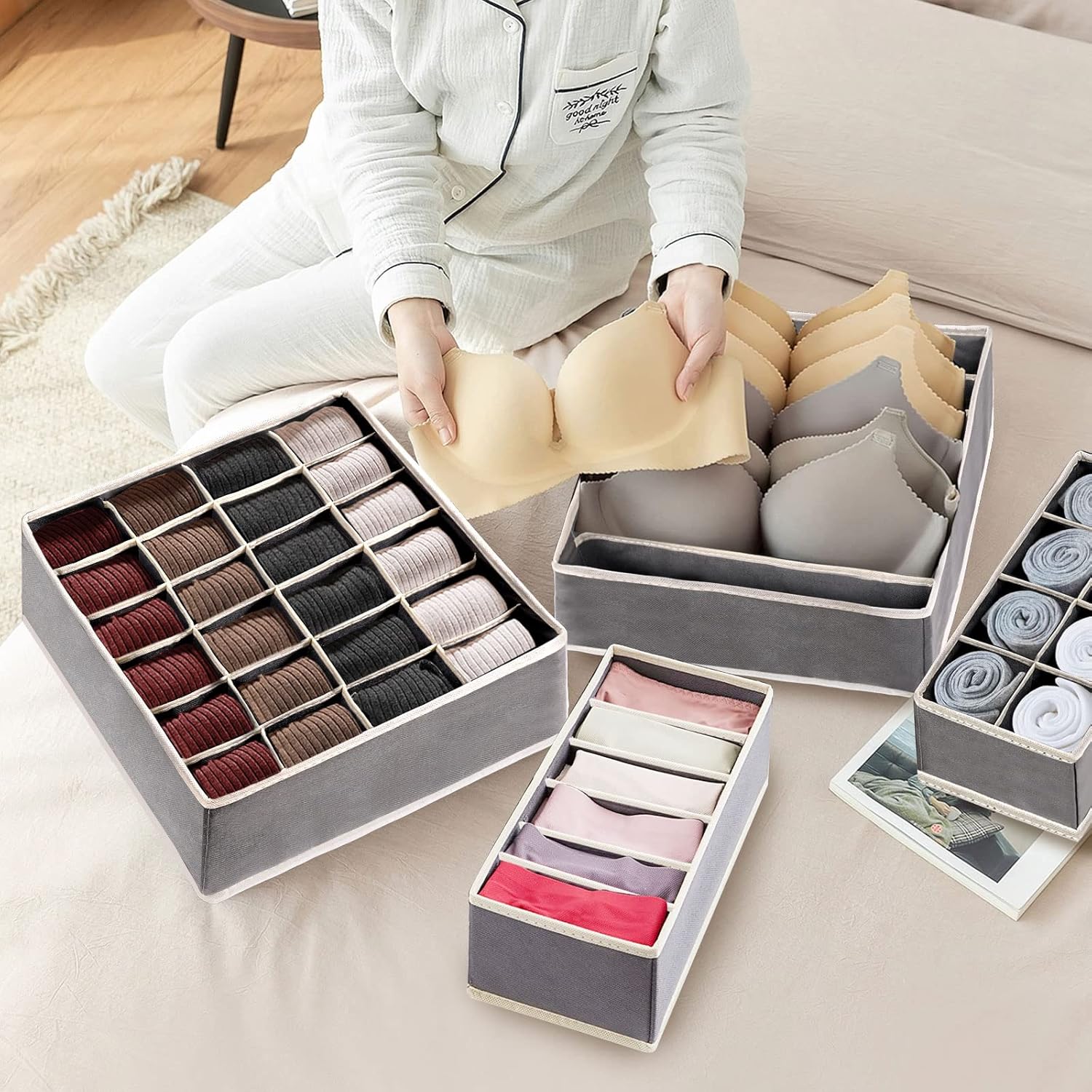 Wardrobe Undergarments Organizer and Storage Box HOME & KITCHEN