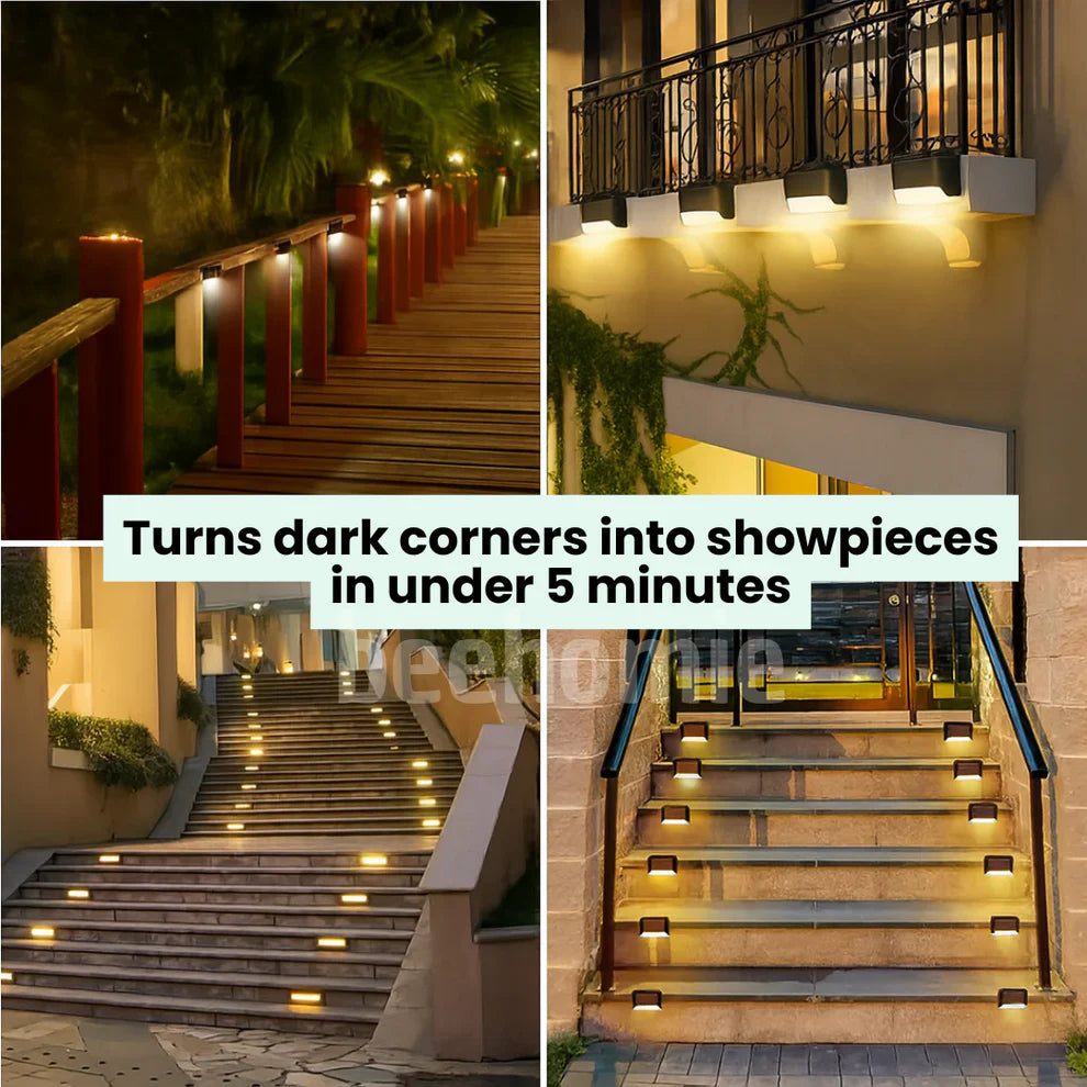 US’s #1 Rated Waterproof Solar Deck, Stair, Wall, Balcony, Garden Light Solee Grow