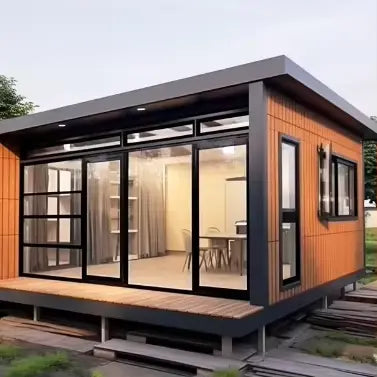 Mobile Tiny Prefab Modular House – Integrated Shipping Container Home for Indoor & Outdoor Use.