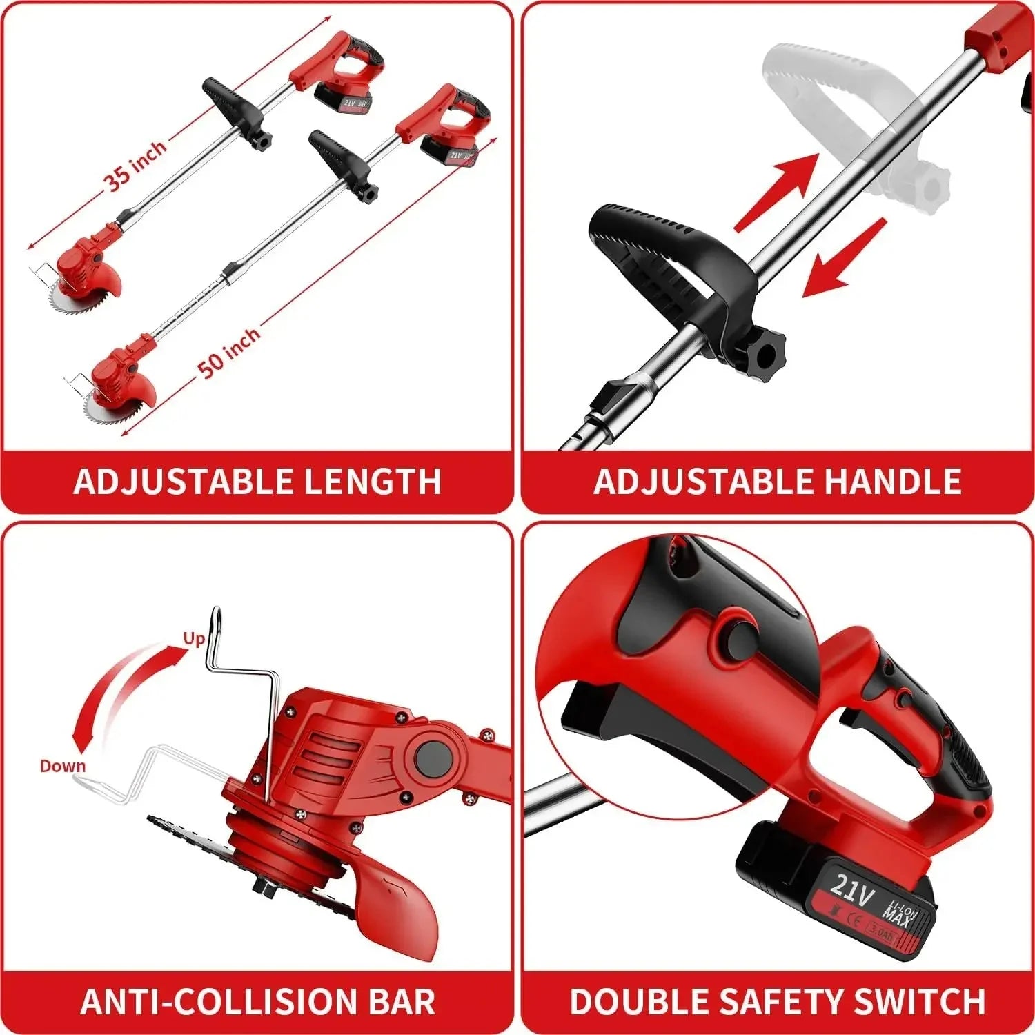 3-in-1 Cordless Grass Trimmer Swilli The Homestead Store
