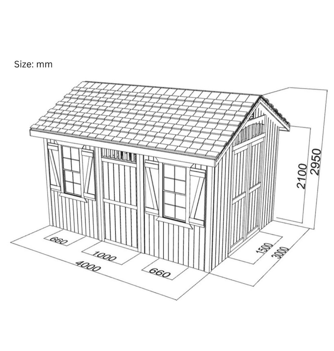 GYB-722 Log Cabin Kit (129 sq ft) Hawme