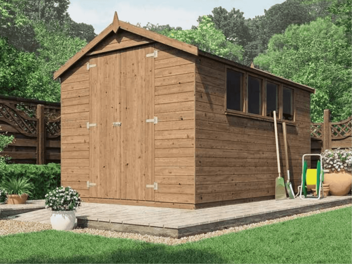 JSS-438 Small Log Cabin Kit (96 sq ft) Hawme