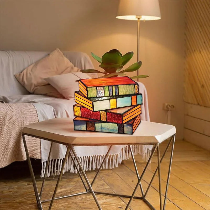 Stacked Books Lamp HOME & KITCHEN