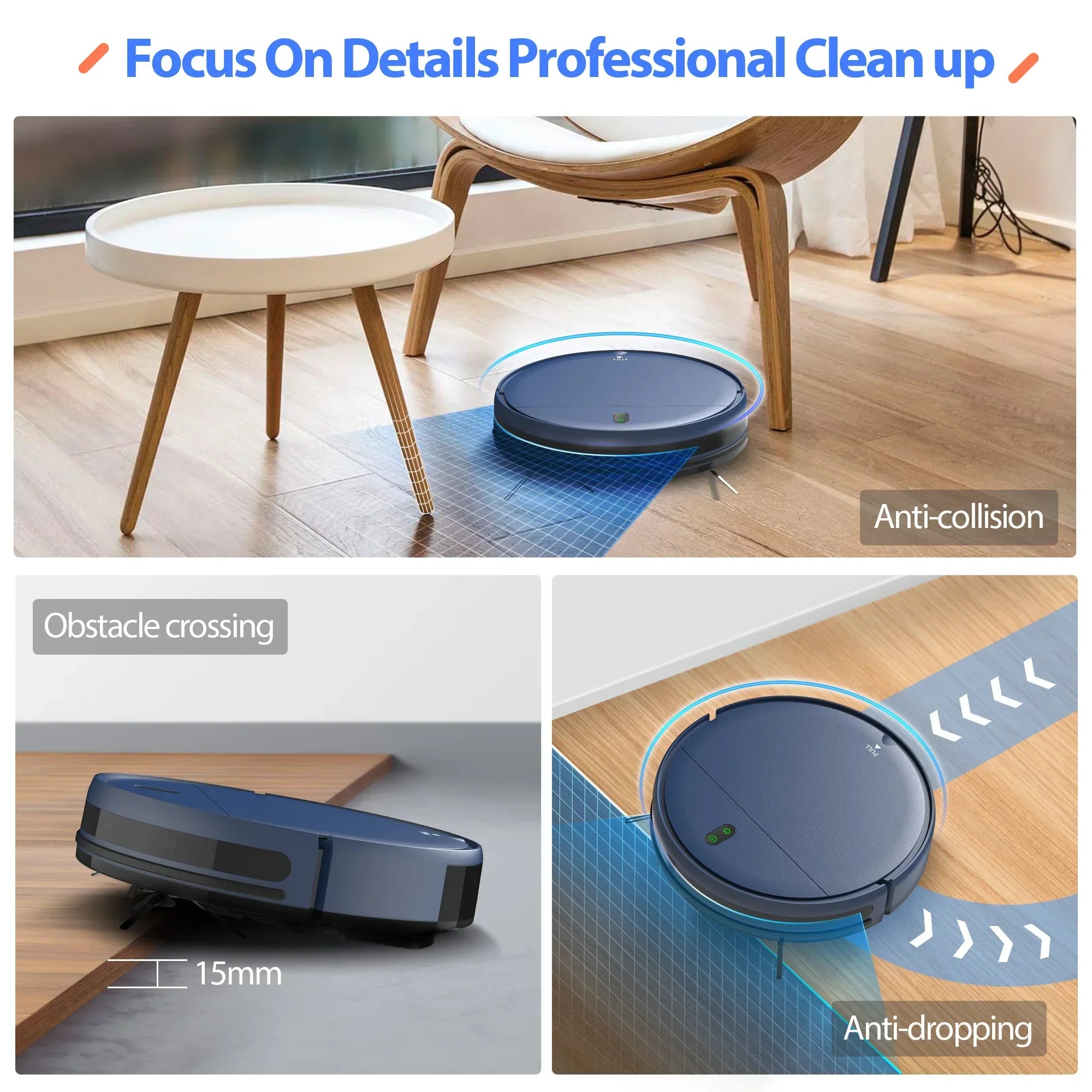 Robot Vacuum Cleaner 4500Pa Smart Home Sweeper Cleaning Machine HOME & KITCHEN