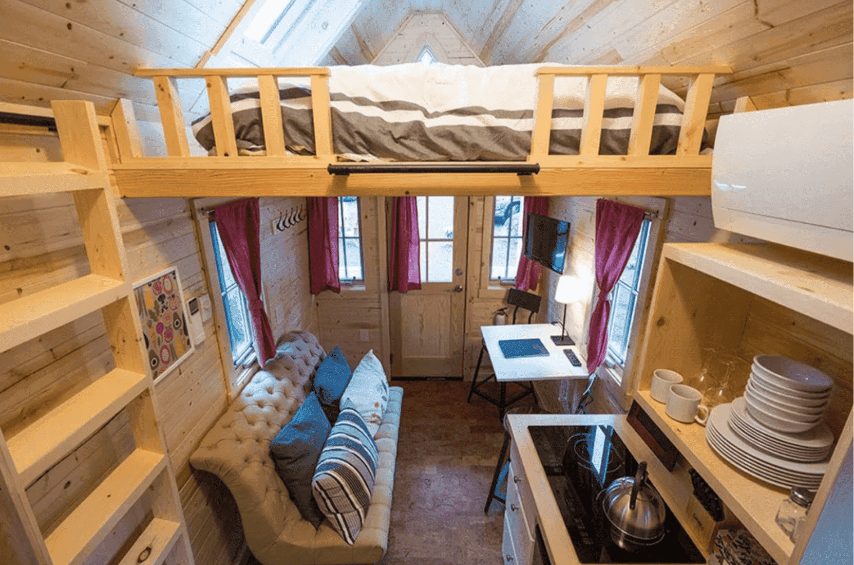 FVX-765 Tiny Mobile Home On Wheels With Bedroom, Bathroom & Kitchen (171 sq ft) Hawme