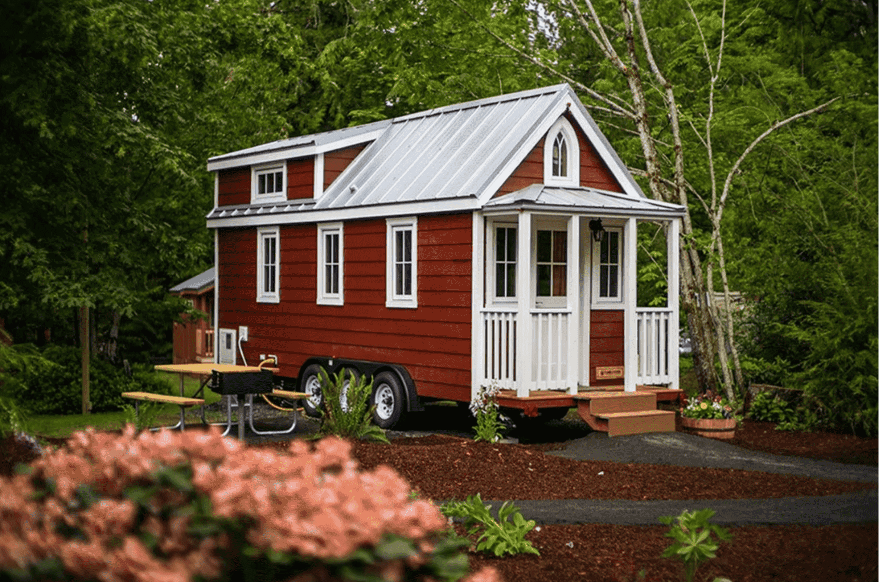 FVX-765 Tiny Mobile Home On Wheels With Bedroom, Bathroom & Kitchen (171 sq ft) Hawme