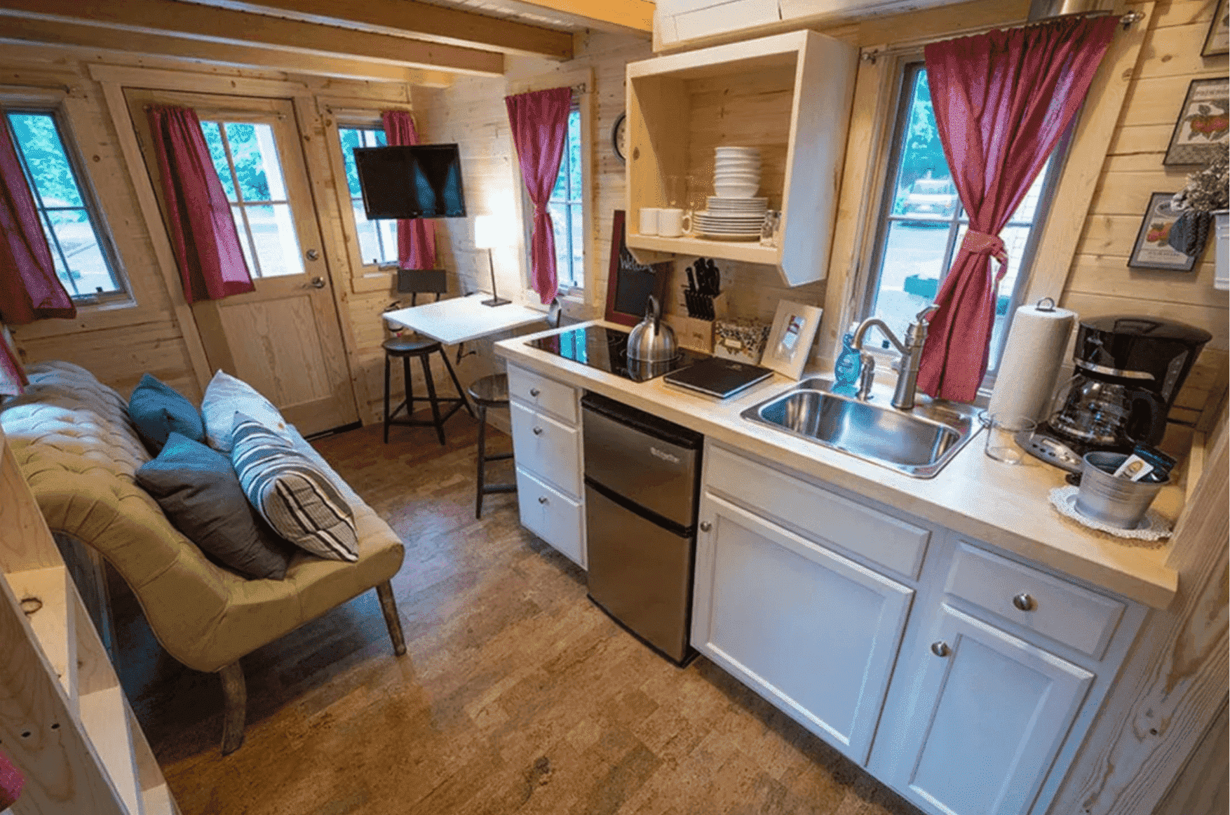 FVX-765 Tiny Mobile Home On Wheels With Bedroom, Bathroom & Kitchen (171 sq ft) Hawme