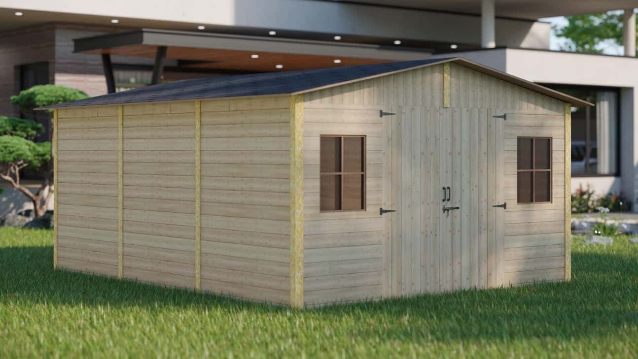 KLO-540 Log Cabin Kit (215 sq ft) Hawme