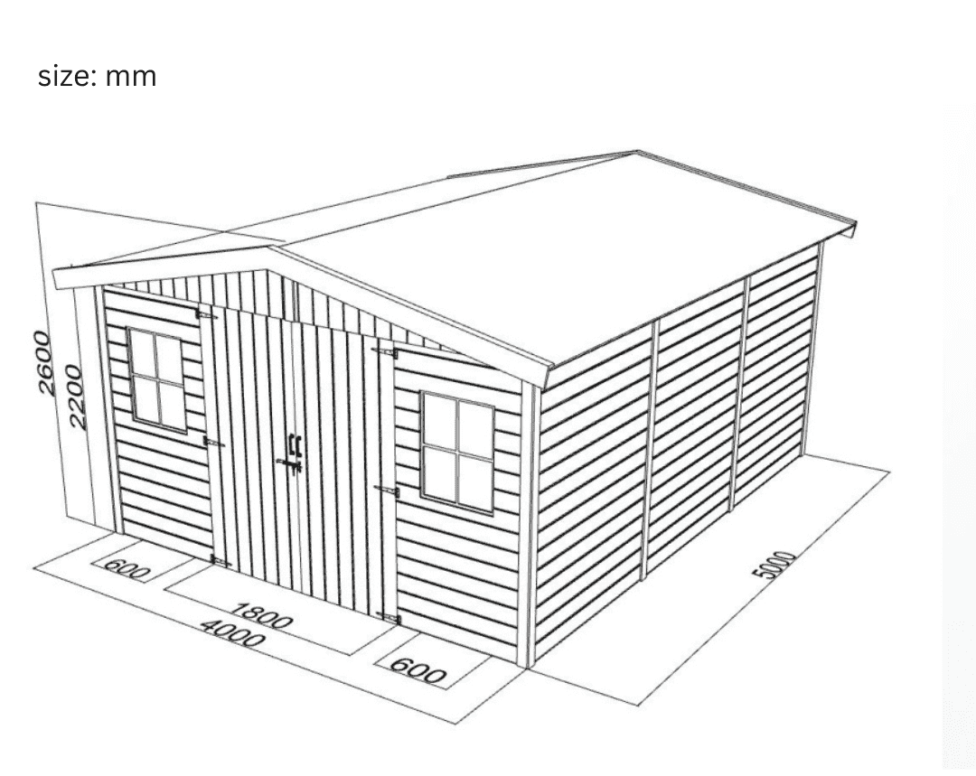 KLO-540 Log Cabin Kit (215 sq ft) Hawme