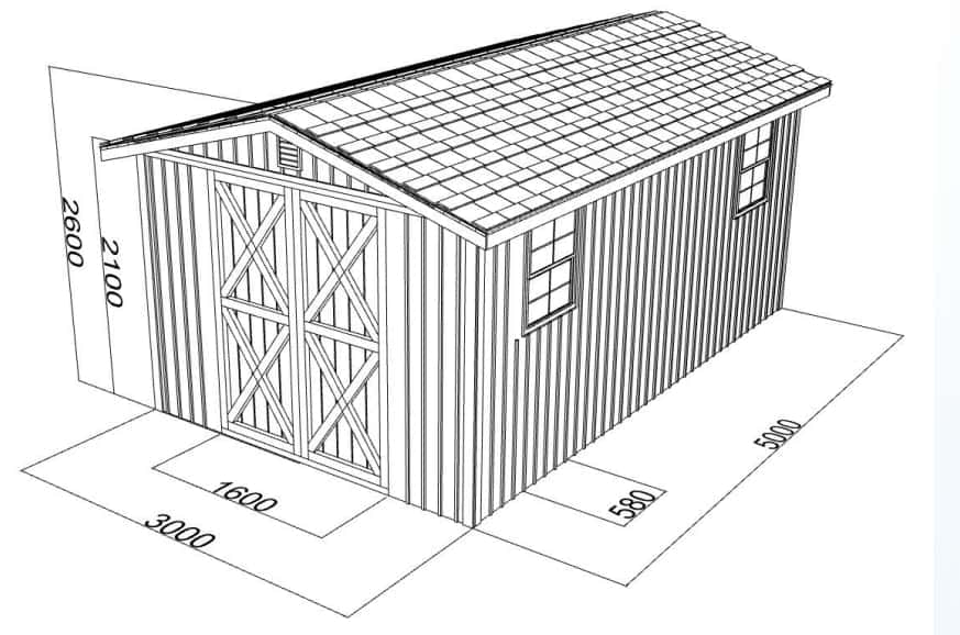 MLD-753 Small Log Cabin Kit (160 sq ft) Hawme