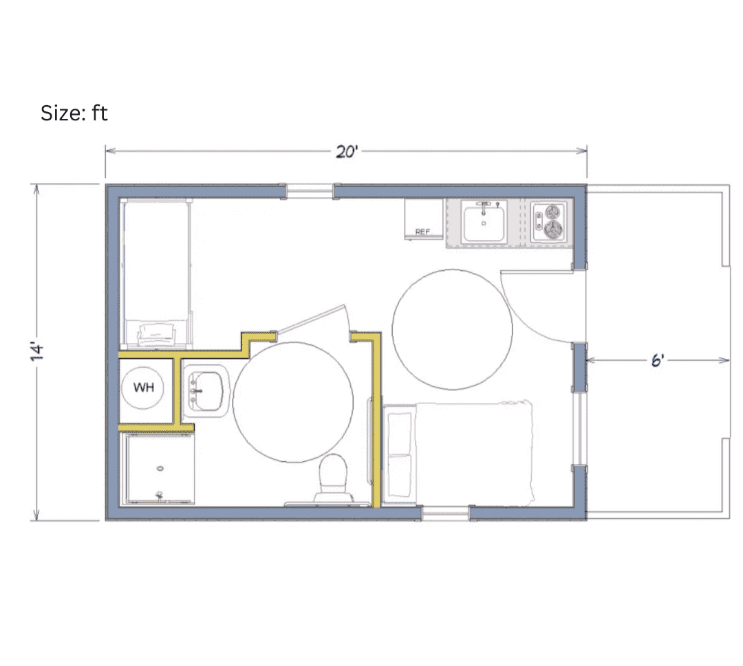 FUA-701 Tiny Wooden Home Kit (364 sq ft) Hawme