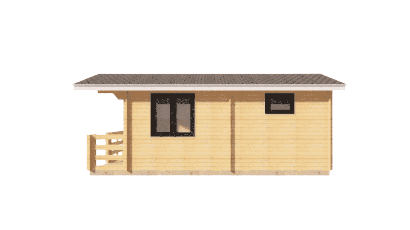 FGT-155 Small Cabin Kit With Bedroom, Bathroom and Kitchen (280sqft) Hawme