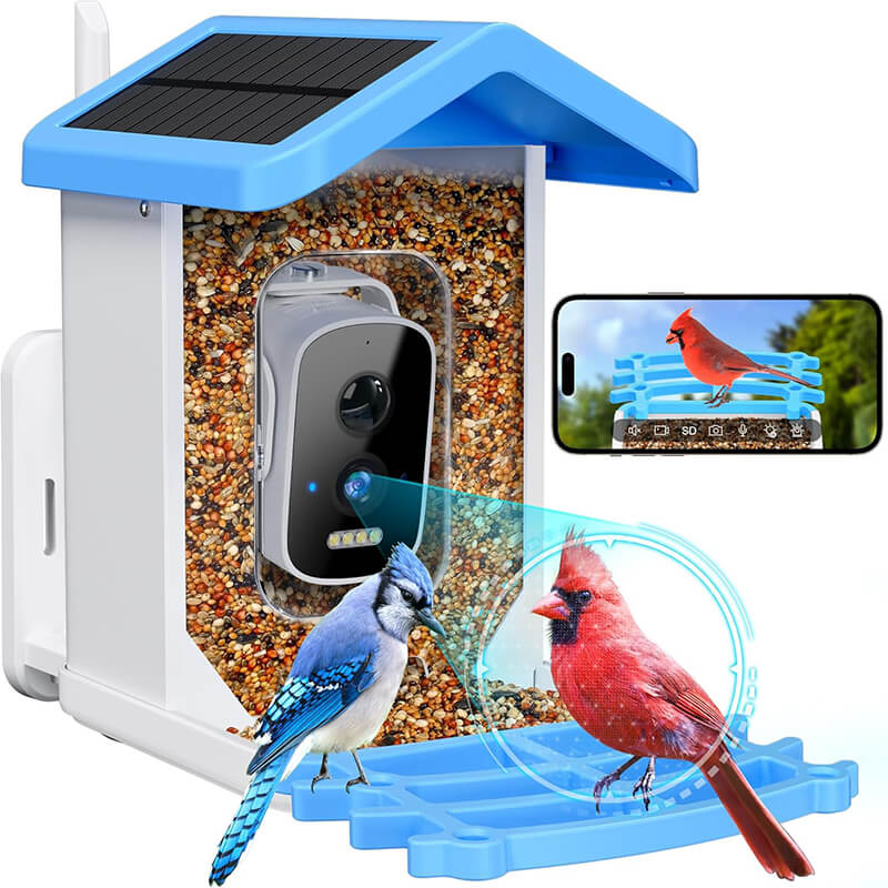 Solar Smart Bird Feeder with Camera itoolmax