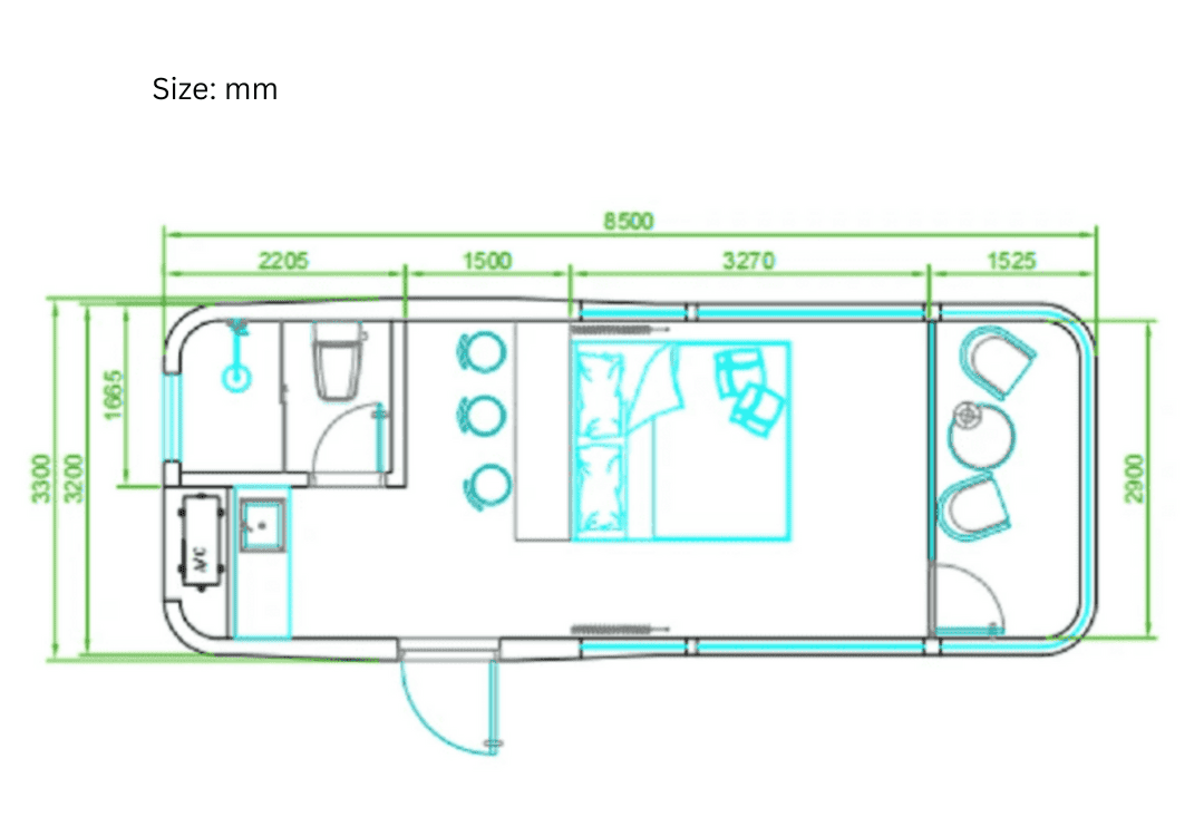 LKP-003 Mobile Home (300 sq ft) Hawme