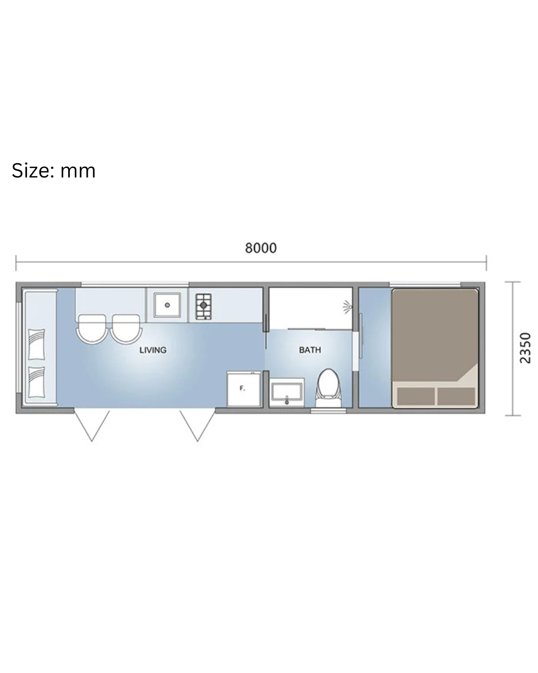 SDP-040 Pre Built Tiny Home With Bedroom, Bathroom & Kitchen (203 Sq Ft) Hawme
