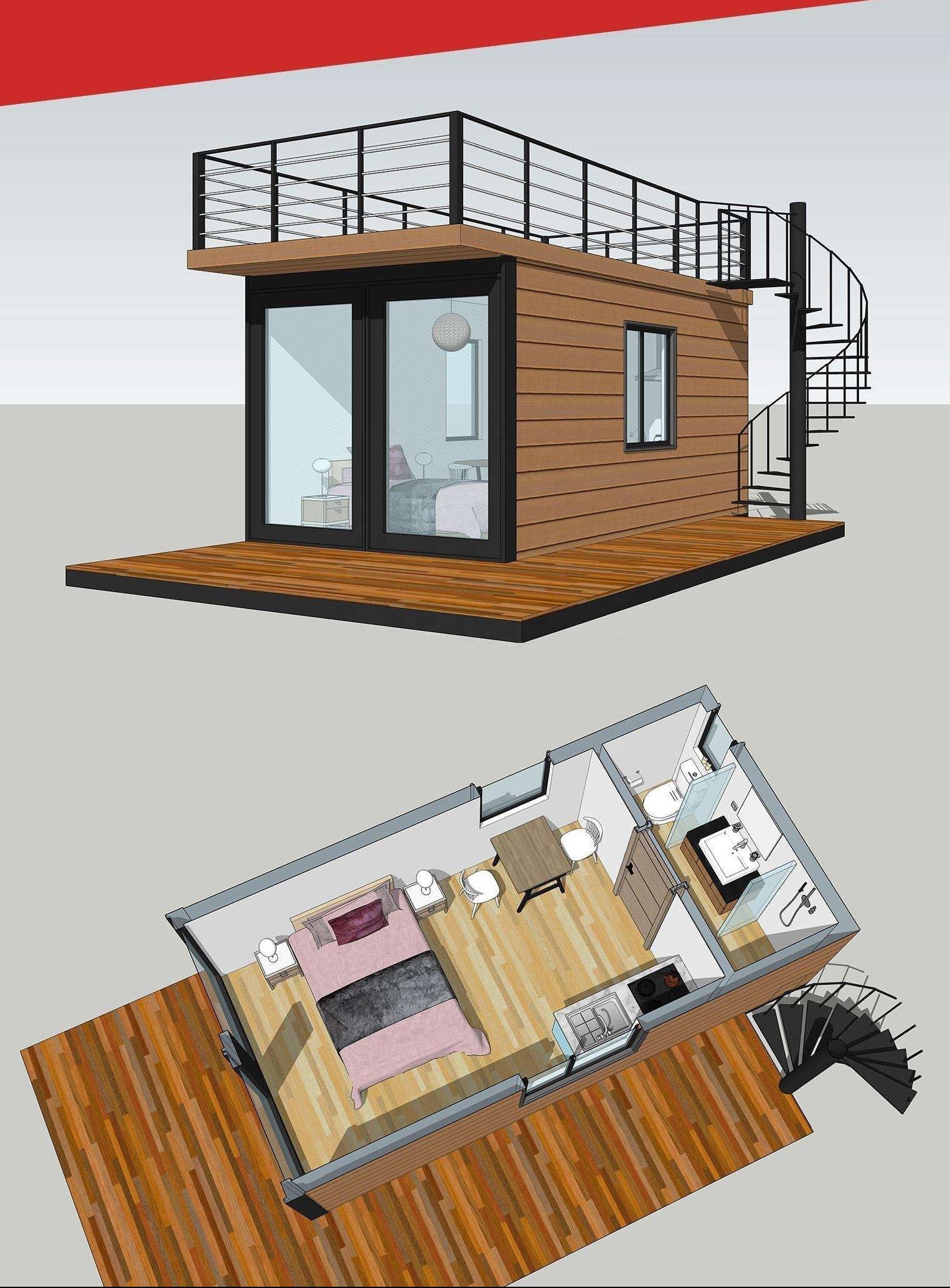 TS510 Tiny House For Backyard With Bathroom (260sqft) Hawme